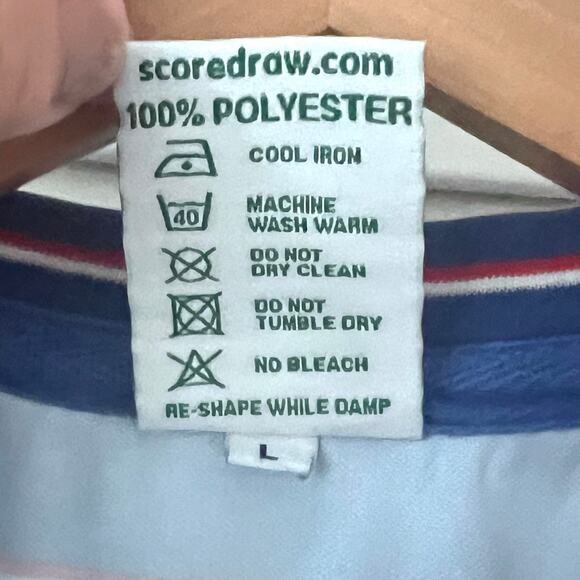 Chelsea FC Score Draw Official Retro Blue Striped CFC Soccer Jersey Men’s Large - Picture 7 of 7